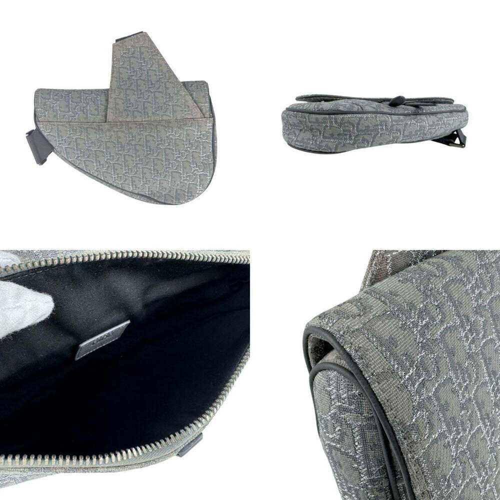 CHRISTIAN DIOR Gray Canvas Shoulder Bag - Picture 3 of 5